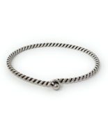 James Avery Twisted Wire Hook On Bracelet Bangle Sterling Silver 925 - $54.45