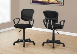 Modern Black Mesh Ergonomic Office Chair - Adjustable Swivel Desk - $2,933.93 MXN