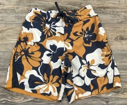 SPEEDO Swim Trunks Bathing Suit Large Lined Multicolor Hawaiian Floral P... - $14.85