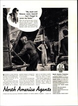 1937 North America Group Agents Insurance Vintage Print Ad Man Cave Art ... - $22.24