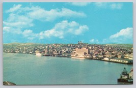 St Johns Newfoundland View From Signal Hill Cityscape Harbour Panorama Postcard - £8.15 GBP