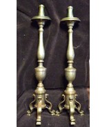 Pair of Two 2 Set of Antique Brass Metal Candlesticks American Americana... - $147.05 CAD