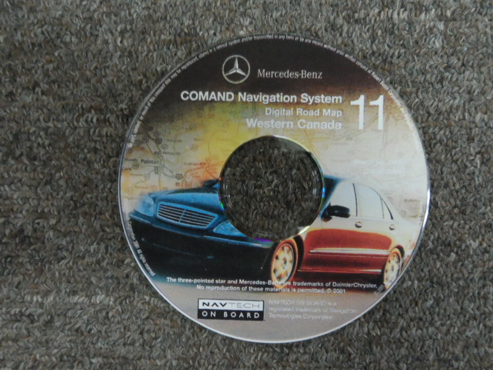 2001 Mercedes COMAND Navigation System Digital Roadmap Western Canada CD... - $15.37