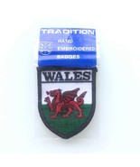 Wales Tradition Hand Embroidered Badge - 2&quot; x 2.5&quot; - £11.65 GBP