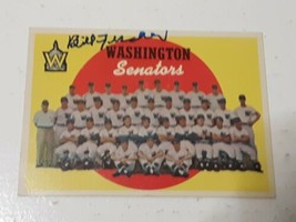 Bill Fischer Washington Senators 1959 Topps Autograph Card #397 READ DESCRIPTION - £11.64 GBP