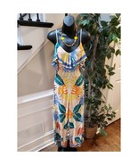 Flying Tomato Women Wide Leg Jumpsuit Small Multicolor Rayon Sleeveless ... - $38.03 CAD