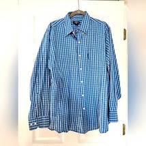 US Polo Assn Mens blue plaid button up long sleeve shirt size large - £14.45 GBP