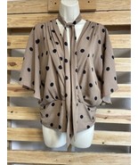 New York &amp; Co 7th Avenue Design Studio Polka Dot Blouse Woman&#39;s Size Lar... - $17.63 CAD