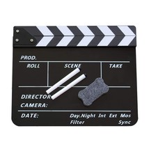 Movie Directors Clapboard, Photography Studio Video Tv Acrylic Clapper B... - £31.01 GBP