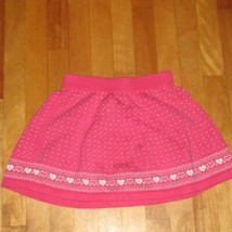 Old Navy Pink Knit Skirt Hearts Girls Size 5 - £6.25 GBP