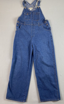 Vintage London Jean Bib Overalls Womens L Blue Denim Loose Baggy 38x29 - £22.08 GBP