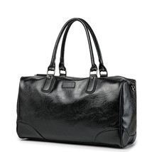 Men&#39;s Travel Bag Cowhide Men&#39;s Bag Large Capacity Single Shoulder Portable Handb - £44.10 GBP