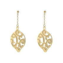 Fronay Estruscan Golden Almond Swirls Earrings in Sterling Silver - $1,509.52 MXN