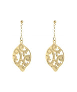 Fronay Estruscan Golden Almond Swirls Earrings in Sterling Silver - $113.61 CAD