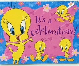 Tweety Bird Birthday Party Invitations 1 pack 8 cards Looney Tunes Hallmark 1997 - £11.78 GBP