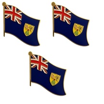 Pack of 3 Turks and Caicos Single Flag Lapel Pins  - $10.95