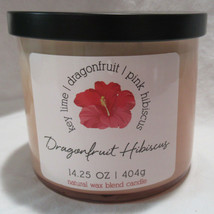 Kirkland's 14.25 Oz Large Jar 3-Wick Candle Natural Wax Dragonfruit Hibiscus - $27.08