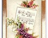 New Years Greetings Auld Lang Syne Shet Music Embossed Gilt DB Postcard V1 - $3.91