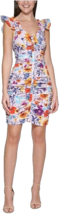 GUESS Women&#39;s Floral Above Knee Bodycon Dress Multicolor Size 10 - £35.46 GBP