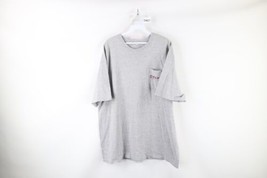 Vintage 90s Chaps Ralph Lauren Mens XL Spell Out USA Flag Pocket T-Shirt Gray - £35.26 GBP