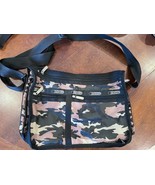 LeSportsac Camo Bag Nylon Handbag Purse 10&quot;X14&quot; - £29.83 GBP