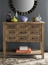 Mendie 9-Drawer Chest In Natural Oak From The Safavieh American Homes - £344.38 GBP