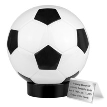 Ceramic Soccer Ball Cremation Urn football URN for ashes  - £271.60 GBP+