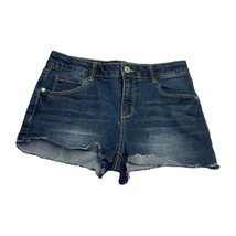 Arizona Jeans Cut-Off Shorts Girls 14 Blue Denim Stretch Frayed Hem Mid-Rise - £18.49 GBP