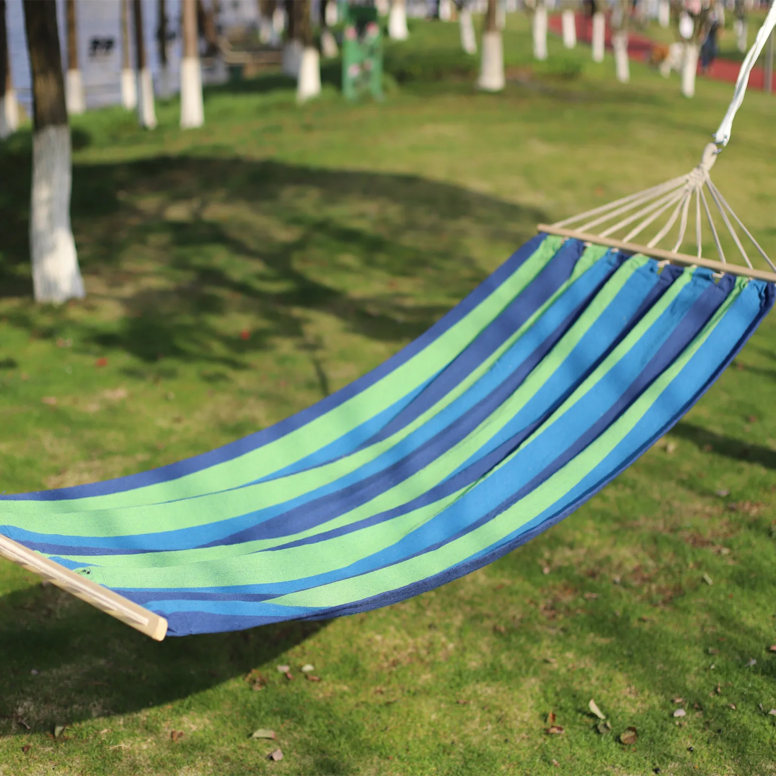 Tassel Outdoor Canvas Swing Chair Hammock (Anti-Roll Design) - €31,41 EUR