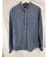 American Eagle Outfitters Men’s Chambray Cotton Collared Long Sleeve Shi... - $32.52 CAD