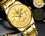 Men&#39;S Quartz Watch Relojes De Hombre Stainless Steel Luxury Business Wri... - $28.49