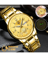 Men&#39;S Quartz Watch Relojes De Hombre Stainless Steel Luxury Business Wri... - £24.28 GBP