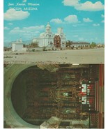 2 San Xavier Mission Tucson, Arizona Postcards Used 1960s Altar - £3.68 GBP