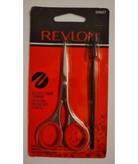 New Revlon Stainless Steel Brow Trim Set Brush &amp; Scissors Beard Mustache... - $106.80 MXN