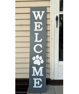 WELCOME - Rustic Wood Handmade Sign - Farmhouse - Country Decor 48&quot; Vert... - £35.39 GBP