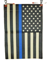 Thin Blue Line American Flag Garden Flag Double Sided Burlap 12 x 18 - $9.37