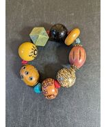 Glass And Wood Bead Monk&#39;s Bracelet - €17,04 EUR