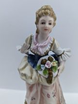 Vintage ANDREA By SADEK PORCELAIN Victorian Couple Lady & Man Figurine Set Japan image 7