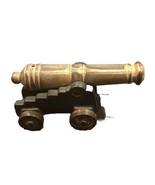Brass Barrel CastIron Miniature Cannon Mt Penn Replica Vintage U.S Const... - $19.80