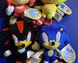 Sonic The Hedgehog 9&quot; Plush Sega Jakks Lot Of 4 Plushie NEW All With Tags - £42.60 GBP