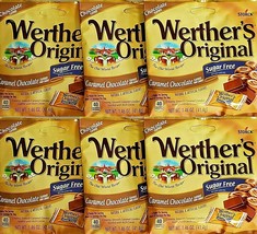 Werther&#39;s Original SUGAR FREE Candy Caramel Chocolate 1.46 oz / Pack, NEW SEALED - £10.11 GBP+
