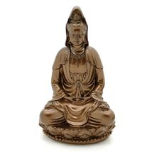 KWAN YIN STATUE 3" Buddhist Goddess HIGH QUALITY Bronze Resin Deity Guan... - $10.75