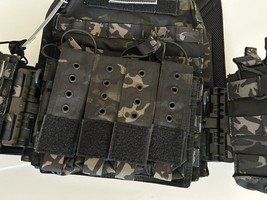 Carrier Tactical Vest Quick Release &amp; Laser Cut  with 2 ceramic Armor plates 3+ - £249.77 GBP