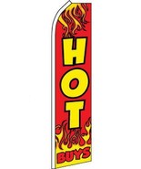SUPER 15&#39; FT SWOOPER HOT BUYS FLAG advertizing banner TALL Sign NEW #558... - $234.18 MXN