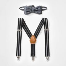 Cat &amp; Jack Boys Suspender Set Black/Gray - $84.01 MXN