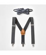Cat &amp; Jack Boys Suspender Set Black/Gray - $84.01 MXN