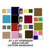 27&quot; SOLID COLOR BANDANA OVERSIZED XL SUPER BIG SIZE COTTON Head Bandanna... - €8,61 EUR