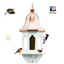 36&quot; Copper Bell Top Bird Feeder - Weatherproof Vinyl Body Extra Large Amish Usa - £471.50 GBP