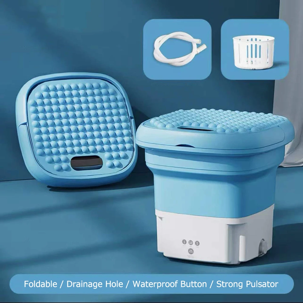 Portable Washing Machine Household Folding Ultrasonic Washing Machines E... - $41.49+