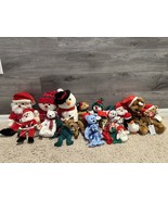 NWT Lot of 24 Christmas Beanie Babies &amp; Beanie Buddies VTG Santa Holiday... - £55.03 GBP